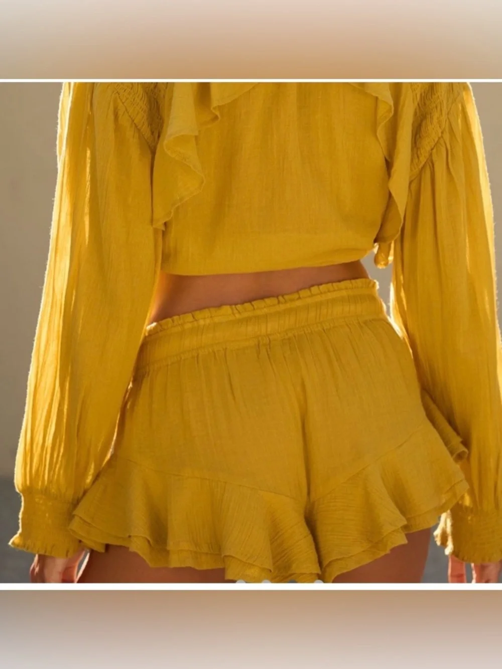 By Anthropologie Grommet Flounce Shorts
